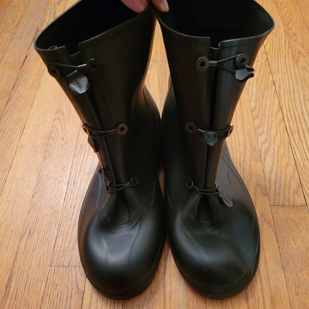 KCA 13 Rain Overboots Black Rubber Waterproof Hazmat Chores Military Gorpcore